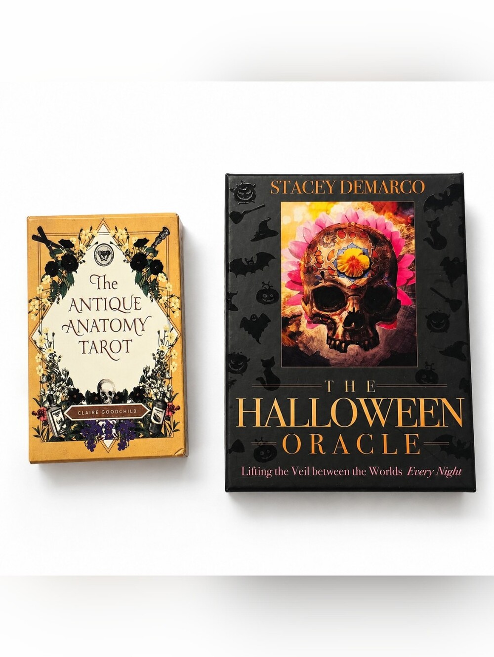 Antique Anatomy Tarot & Halloween Oracle Deck Bundle Gothic Witchy Spiritual